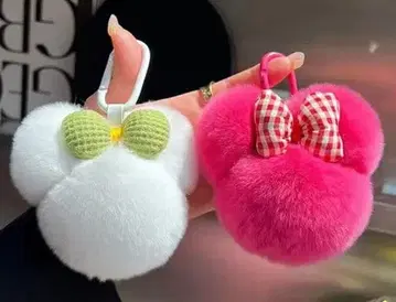 미니 마우스풍 복슬복슬 키링