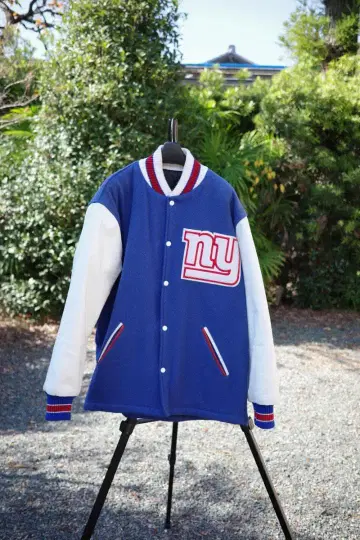 컨디션 최상 / 귀한 모델 백드롭 NFL NY 자이언츠 바시티 자켓 XL