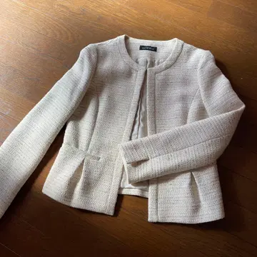 그린 레이블 릴랙싱 노카라 자켓 아이보리