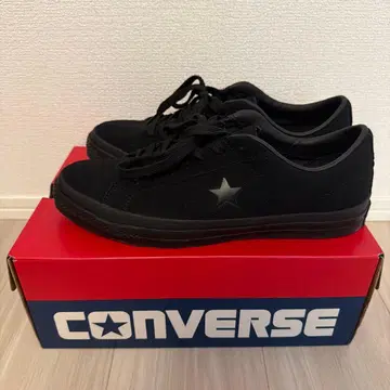 가격 인하 중 CONVERSE 블랙 스웨이드 스니커즈