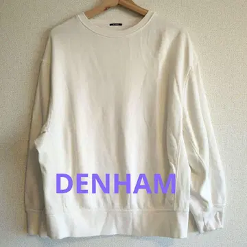 DENHAM 화이트 크루넥 맨투맨 S 사이즈