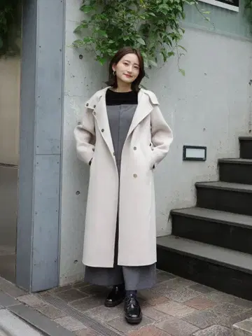 STRATA 후디 리버 롱 코트