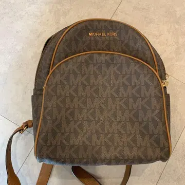 MICHAEL KORS 로고 브라운 백팩