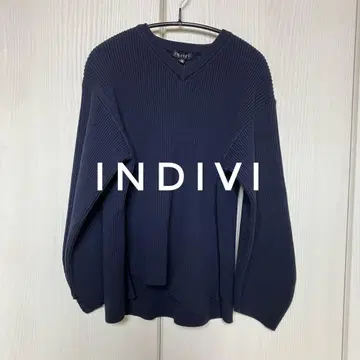 [ 미사용 새상품 ] INDIVI 네이비 니트 스웨터 사이즈 38