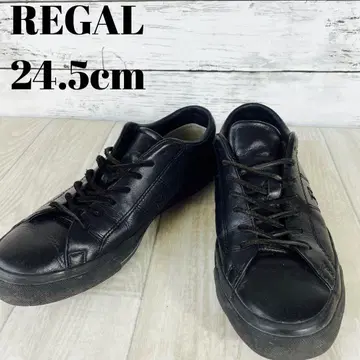 REGAL 가죽 스니커즈 24.5cm 블랙 로고