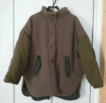 GENTIL 리버서블 모카 보아 블루종 플리스 F