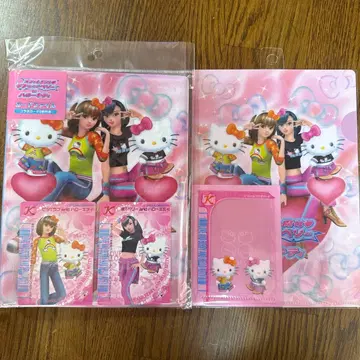 미사용 새상품 오샤레마녀 헬로키티 클리어 파일 카드 파일 세트