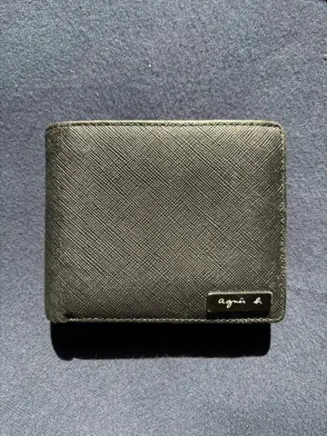 Agnes b 접이식 지갑 블랙/파랑 박스 포함