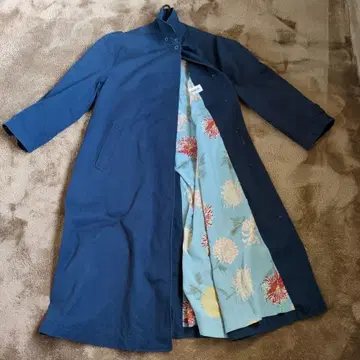 INGEBORG 네이비 롱 코트