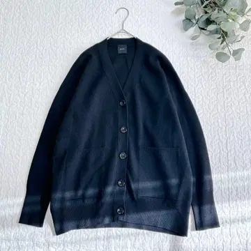 스픽 앤 스팬 더블 자카드 빅 가디건 루즈핏 하이 게이지