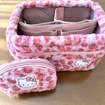 시마무라 갸루 키티 레오파드 무늬 보관 케이스 파우치 헬로키티 2개 세트