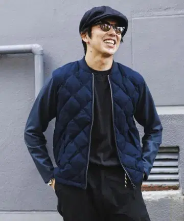 네이비 퀼팅 다운 자켓 m-1 taion