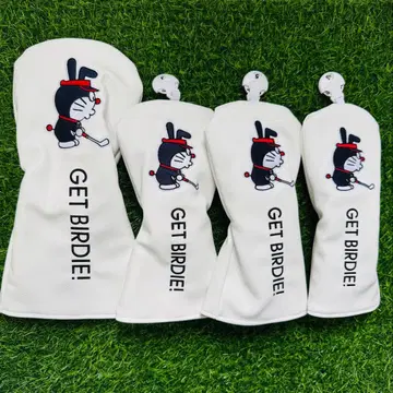 새상품 4세트 도라에몽 골프 클럽 헤드커버 1+3W+5W+UT 화이트