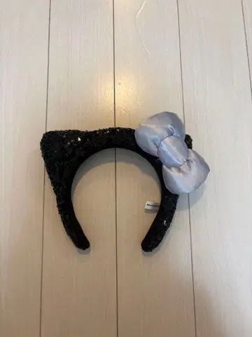 USJ 고양이 귀 머리띠 블랙 스팽글