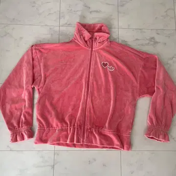 [ 새상품급 ] adidas 아디다스 벨로아 자켓 후드티 핑크 XS