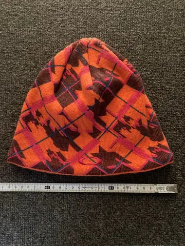 오클리 니트 모자 비니 캡 Y2K 스트릿 오렌지