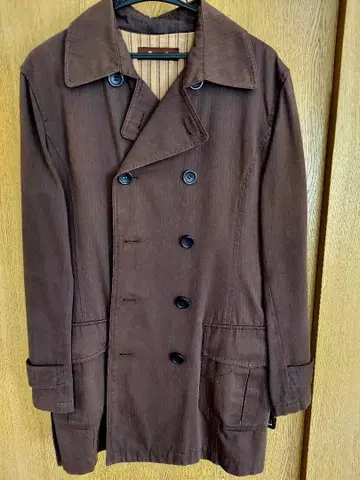 Zerosail 브라운 더블 브레스트 트렌치코트