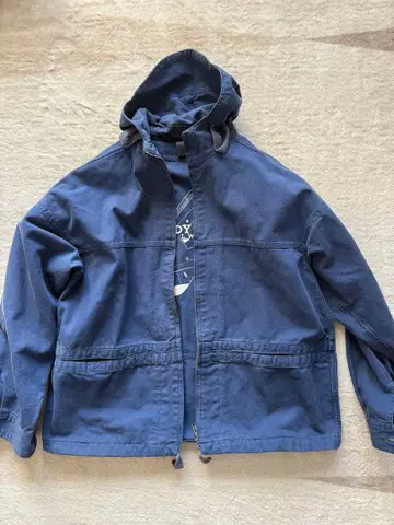 덕 원단 후드 부착 자켓