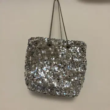 실버 스팽글 백