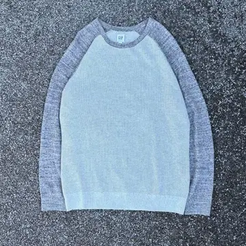 GAP 래글런 써멀 롱T 그레이