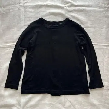 울 100% 블랙 긴팔 니트