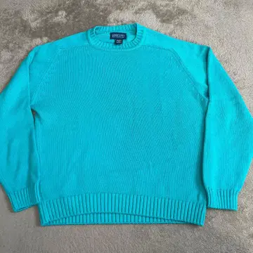 Lands' End 터콰이즈 코튼 니트 usa 제