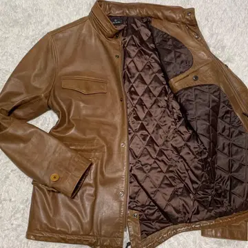 소가죽/새상품급 폴스미스 퀼팅 가죽 자켓 카멜