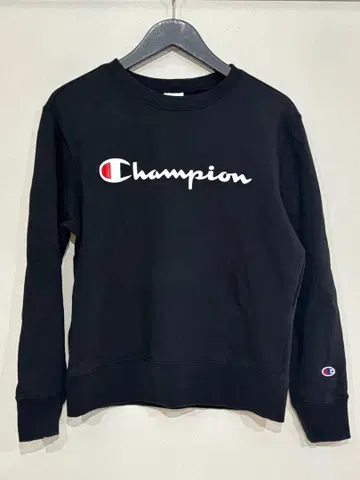 Champion 블랙 맨투맨 M