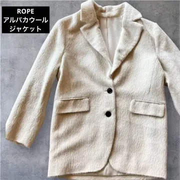 ROPE 아이보리 알파카 울 테일러드 자켓