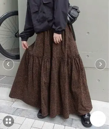 레오파드 캉캉 스커트