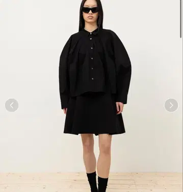 ORR 올 코튼 크롭 셔츠 블랙