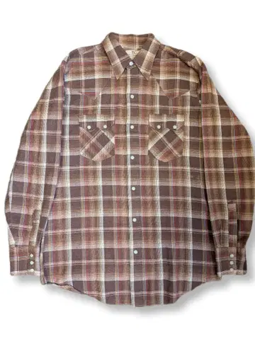 80년대 USA제 DEE CEE 웨스턴 셔츠 체크 빈티지