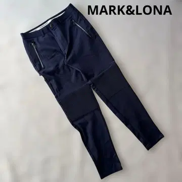 MARK&LONA 네이비 슬림핏 팬츠