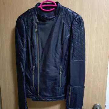 한정판 히라코 리사 프로듀스 램 가죽 천연 가죽 라이더 자켓