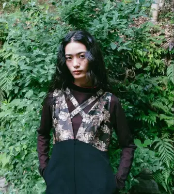 Cross Neck Jacquard Jumpsuits