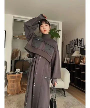 YUKKO x &g'aime 더블 포켓 종이상자 풀오버 상의 ezick