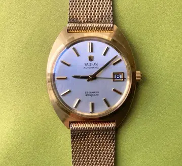 WALTHAM 자동 와인딩 손목시계 NEWPORT 빈티지 80'