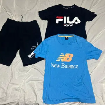 남성용 사이즈 S 티셔츠 반바지 세트