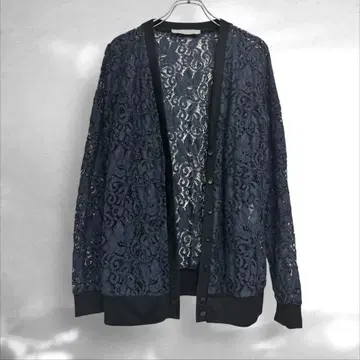 띠어리 럭스 플라워 레이스 긴팔 가디건 코튼제 겉옷 38 (D1