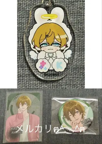 PLUSMATE 아마네 카에데 아크릴 참, 클리어 카드, 캔뱃지