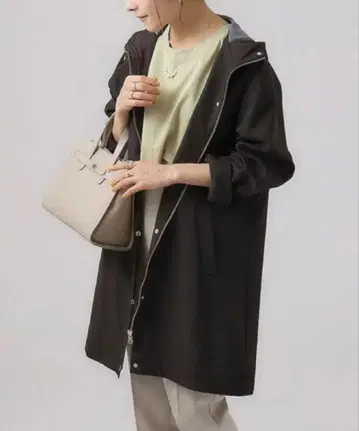 [택 포함] [방진/발수] 본딩 후디 코트 (블랙)