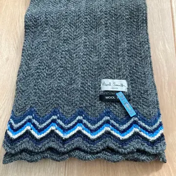 미사용 폴스미스 머플러 그레이 울 100%