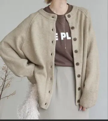 새상품급 reca 레카 볼륨 소매 니트 가디건