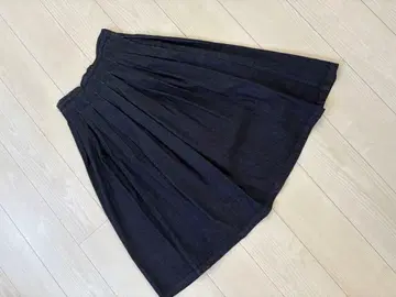 GRANDMA MAMA DAUGHTER 데님 플리츠 스커트