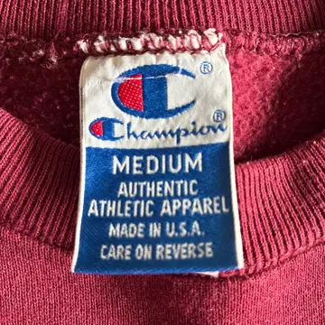 90s Champion 버건디 맨투맨 무지