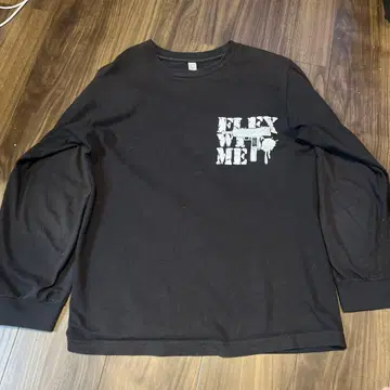 긴팔 티셔츠 블랙 FLEX WITH ME