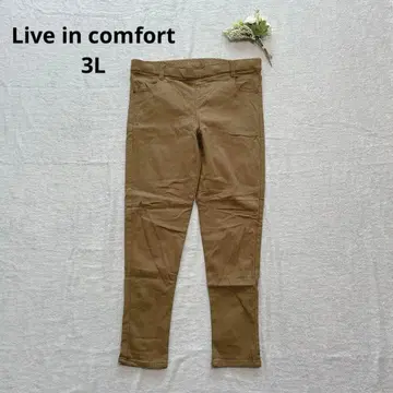 리브인컴포트 [ 3L ] 속기모 컬러 데님 레깅스 팬츠 극 스트레치