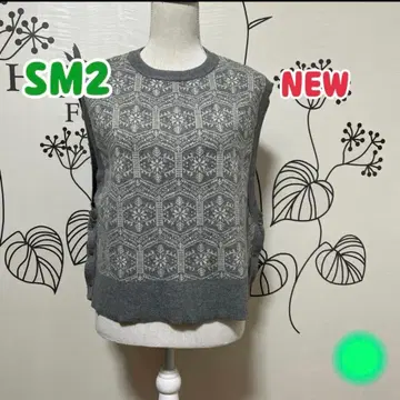 549 새상품 사만사 모스모스 그레이 눈꽃 니트 베스트