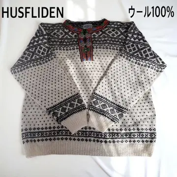HUSFLIDEN 후스프리덴 노르딕 무늬 울 100% 니트