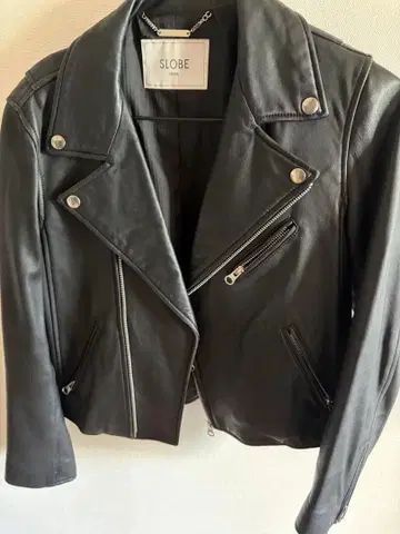 SLOBE IENA 블랙 라이더 자켓